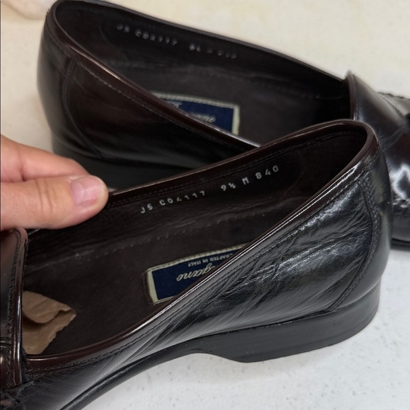 Bragano Cole Haan (MADE IN ITALY) Men’s Loafers Black Leather Tassels 9.5 - Picture 10 of 13